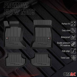 BMW 5 SERIES Floor Mat - Omac - Proline Premium TPE - Black - '10-'13